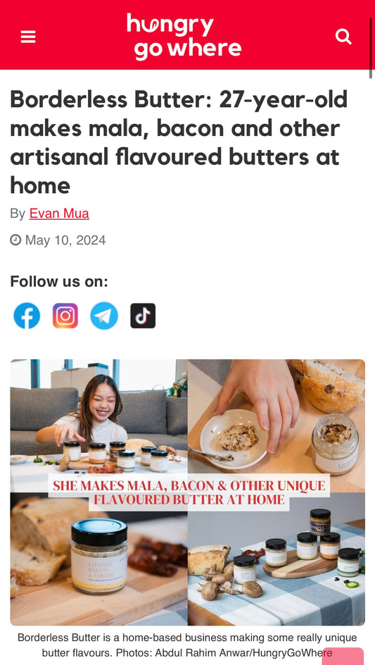 Borderlessbutter on HungryGoWhere