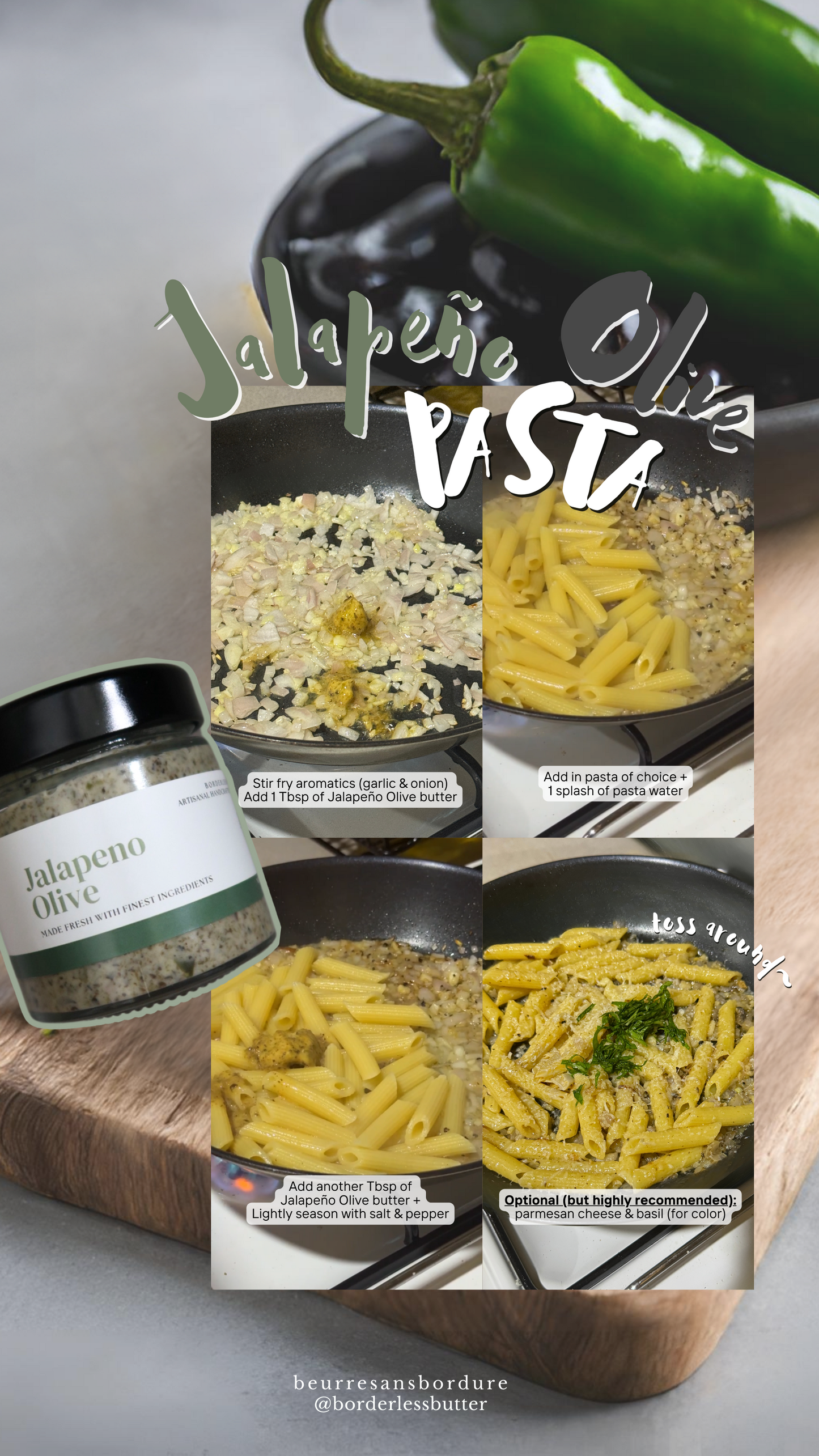 Roasted Jalapeno Olive Butter
